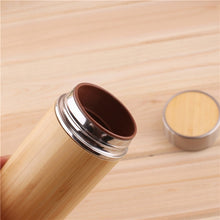 Load image into Gallery viewer, Creative Bamboo Thermos water Bottle , 450ml Stainless Steel Tumbler Vacuum Flasks , Insulated Bottles Coffee Mug For Travel Tea