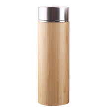 Load image into Gallery viewer, Creative Bamboo Thermos water Bottle , 450ml Stainless Steel Tumbler Vacuum Flasks , Insulated Bottles Coffee Mug For Travel Tea
