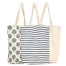 Load image into Gallery viewer, Reusable Cotton Canvas Tote Bags