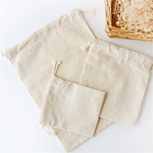 Load image into Gallery viewer, Reusable Cotton Muslin Bag