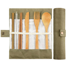 Load image into Gallery viewer, Biodegradable Bamboo Cutlery Set
