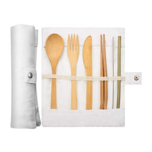 Load image into Gallery viewer, Biodegradable Bamboo Cutlery Set
