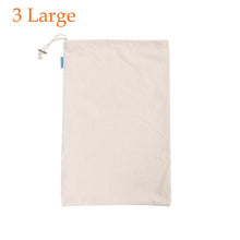 Load image into Gallery viewer, 12Pack Cotton Reusable Grocery Produce Bag Eco-friendly Cotton Drawstring Bags Zero Waste Canvas Fruit Food Storage Shopping Bag
