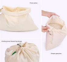 Load image into Gallery viewer, 12Pack Cotton Reusable Grocery Produce Bag Eco-friendly Cotton Drawstring Bags Zero Waste Canvas Fruit Food Storage Shopping Bag

