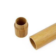 Load image into Gallery viewer, Portable Bamboo Toothbrush Set Travel with Bamboo Straw Case Brush Tube and Wooden Toothbrush Holder Natural Teeth Cleaning Tool
