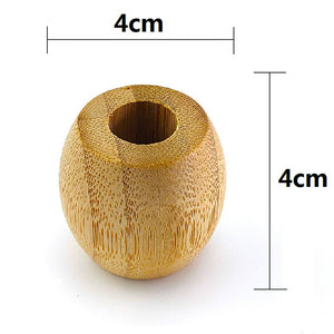Portable Bamboo Toothbrush Set Travel with Bamboo Straw Case Brush Tube and Wooden Toothbrush Holder Natural Teeth Cleaning Tool