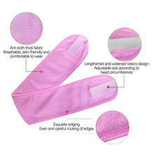 Load image into Gallery viewer, Cosmetic Wrap Turban Headband Face Wash Adjustable Yoga Women Facial Toweling Bath Tiara Hairband Women Makeup Hair Headbands
